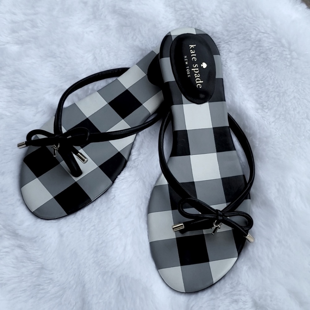 NWOB Kate Spade Mystic Plaid Flip Sandals Size 8M